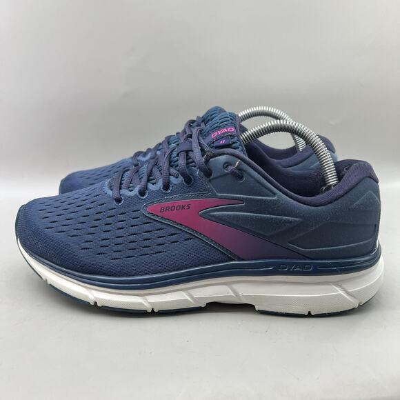 Brooks Dyad 11 Road Running Shoes Women Size 10.5 B Blue Comfort Low Sneakers - Picture 3 of 9